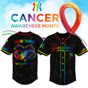 New York Yankees Cancer Awareness Month Baseball Jersey