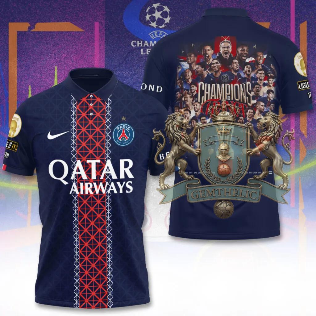 Paris Saint-Germain Ligue 1 Champions T-Shirt - Detail View