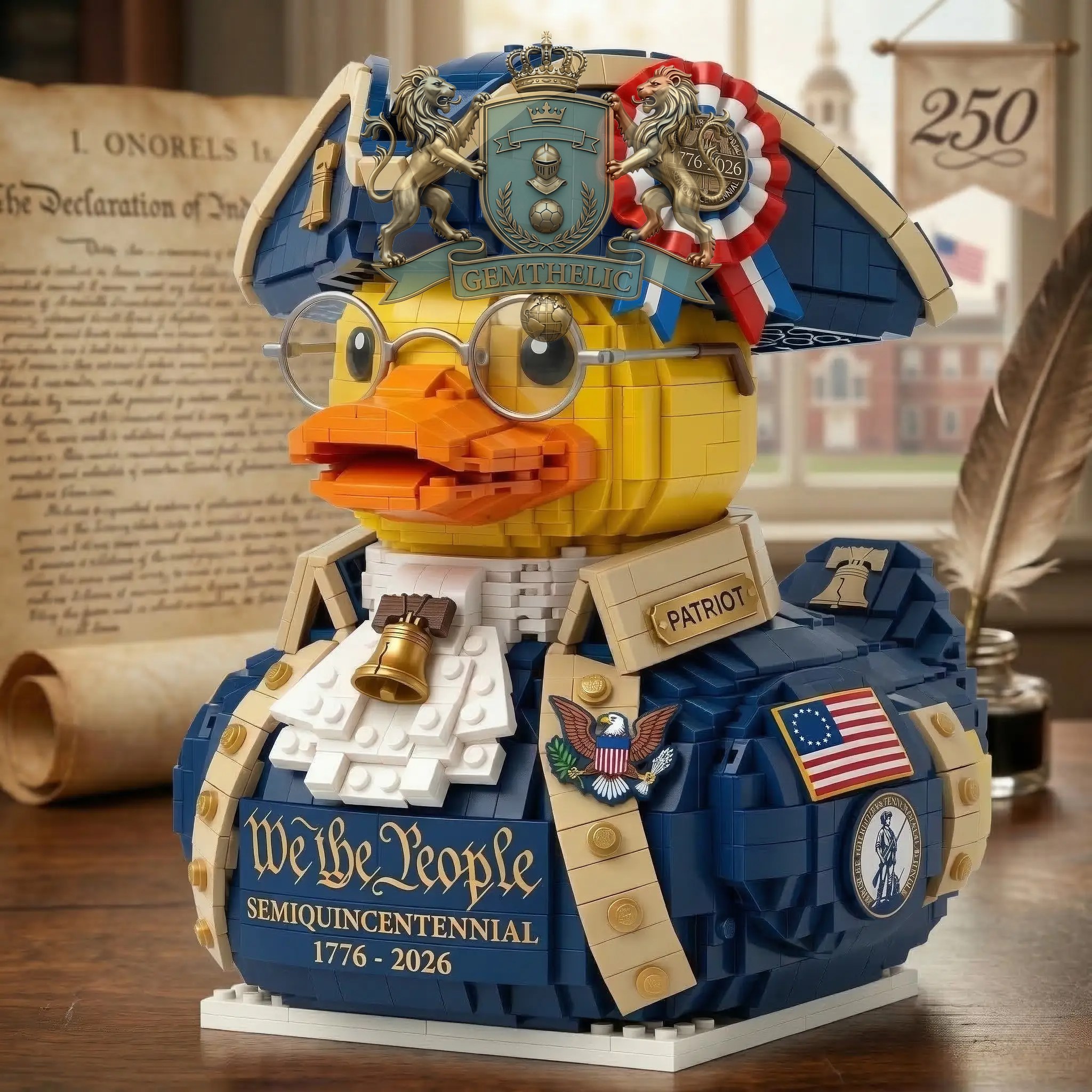 American Independence 250th Anniversary Brick Set - Detail View