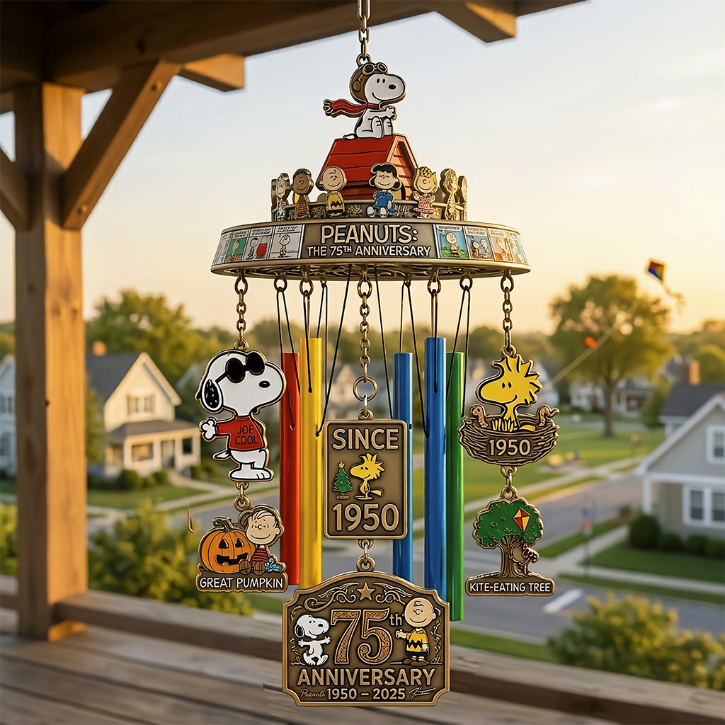 Peanuts 75th Anniversary Wind Chime - Detail View