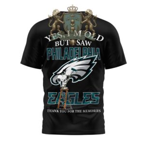 Philadelphia Eagles Snoopy Yes I'm Old But I Saw T-Shirt