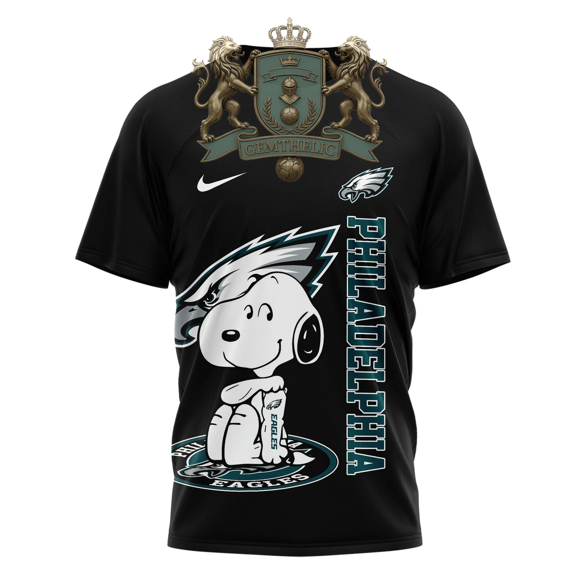 Philadelphia Eagles Snoopy Yes I'm Old But I Saw T-Shirt - Detail View