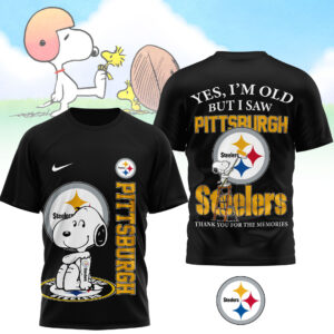 Pittsburgh Steelers Snoopy Yes I'm Old But I Saw T-Shirt