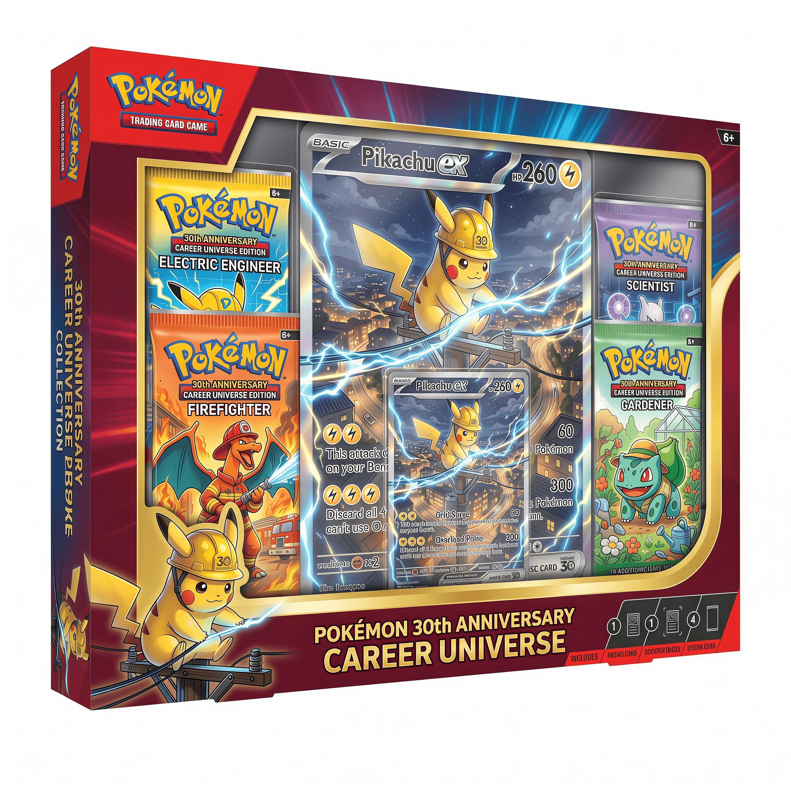 Pokémon 30th Anniversary Trading Card - Front View