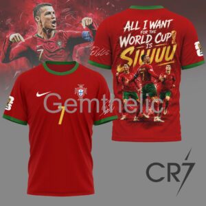 Cristiano Ronaldo World Cup Siuuu Celebration T-Shirt
