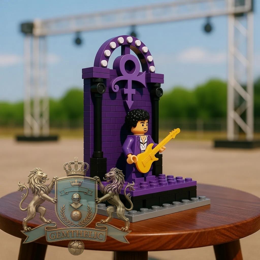 Prince Purple Rain Building Bricks Set - Detail View