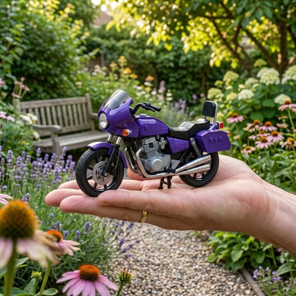 Prince Purple Rain Motorcycle Custom 42nd Anniversary Building Block - Detail View