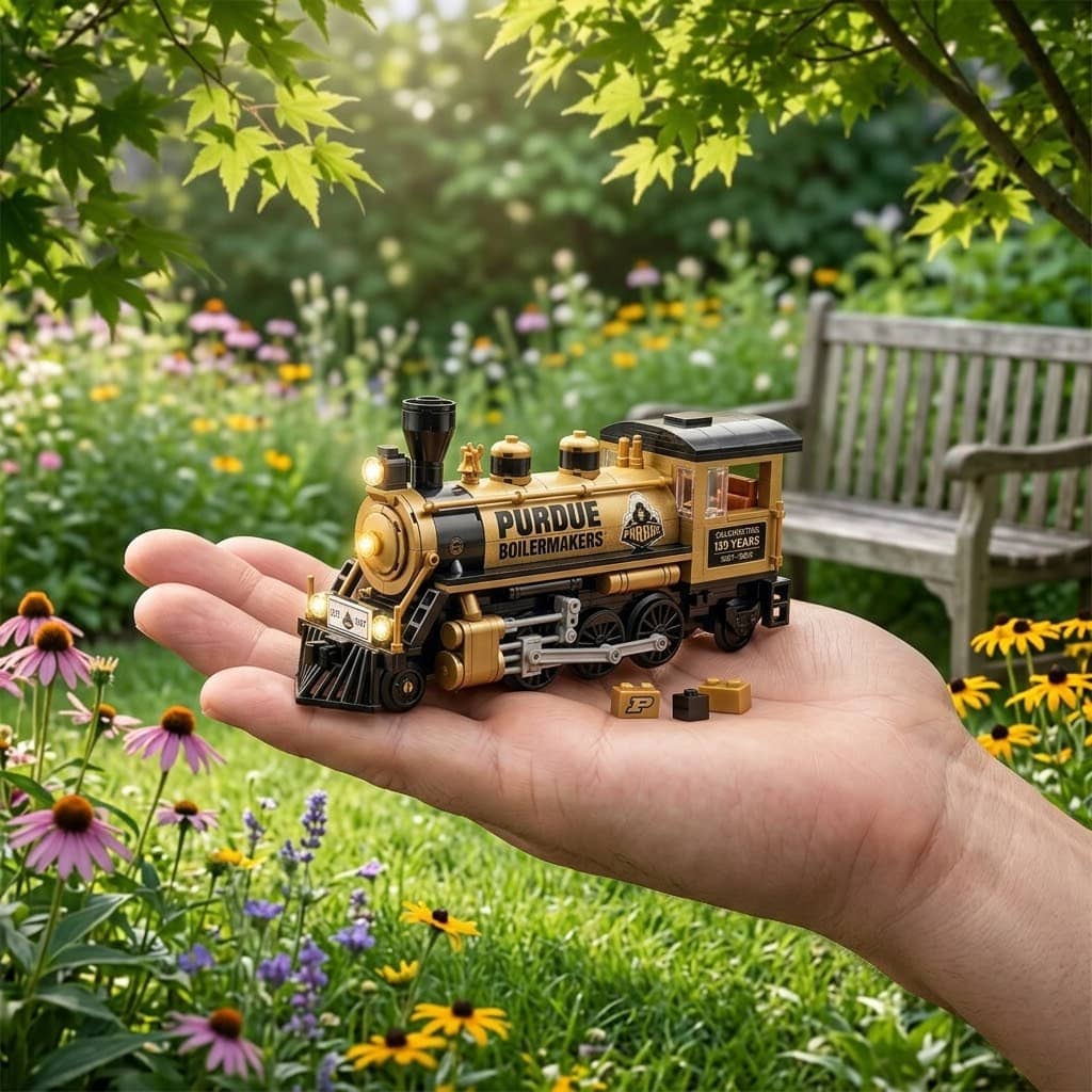 Purdue Boilermakers 139th Anniversary Building Blocks Train Set - Detail View