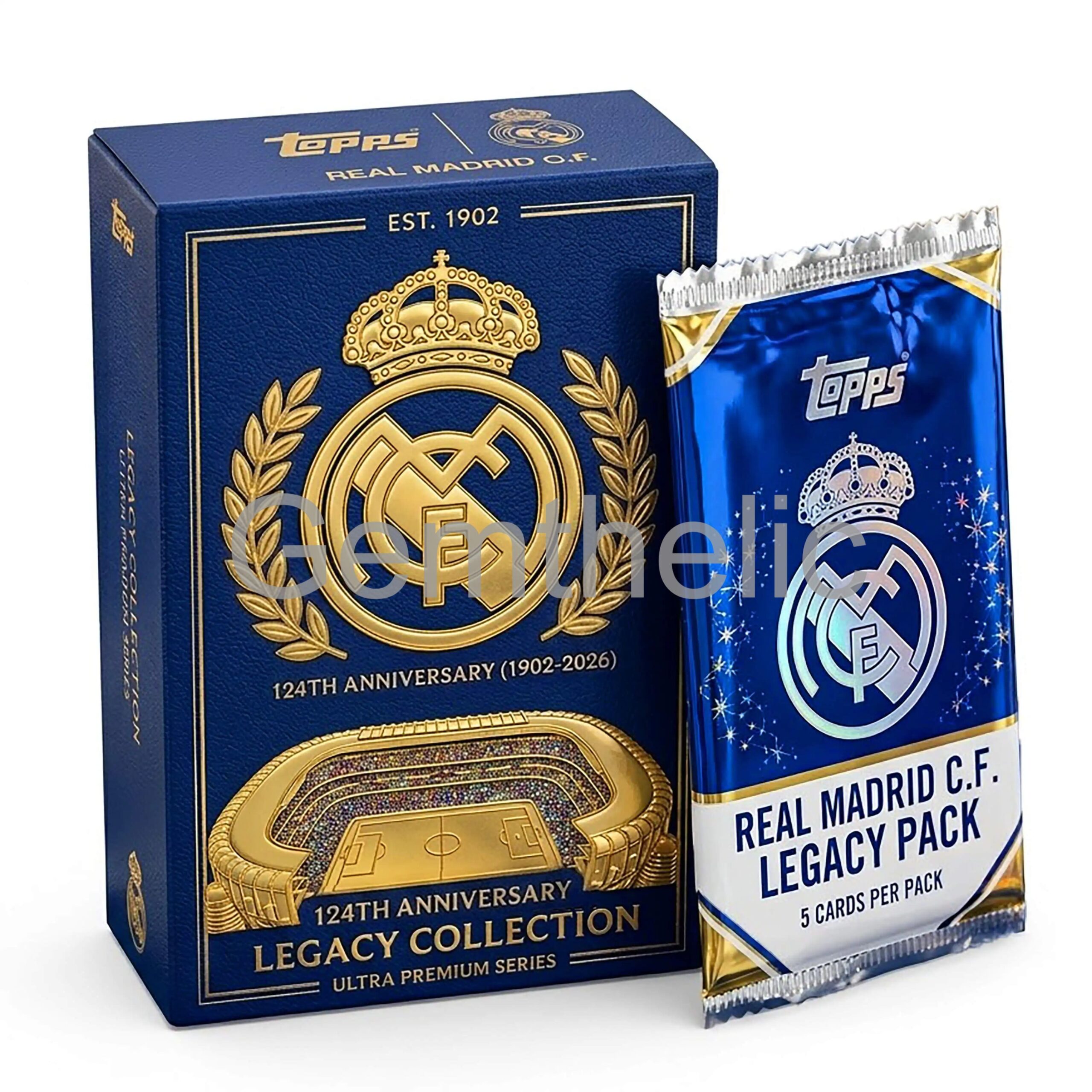 Real Madrid Club 124th Anniversary Trading Cards - Front View