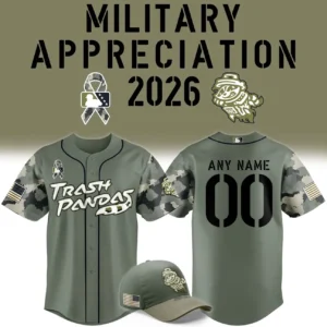 Rocket City Trash Pandas Military Appreciation 2026 Baseball Jersey