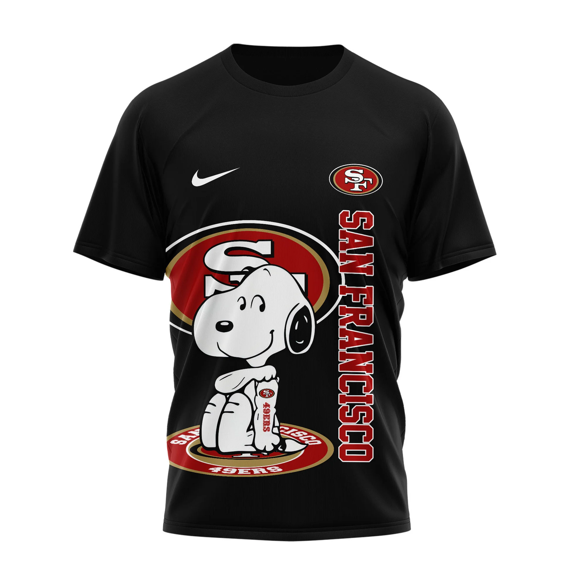 San Francisco 49ers Snoopy Yes I'm Old But I Saw T-Shirt - Detail View