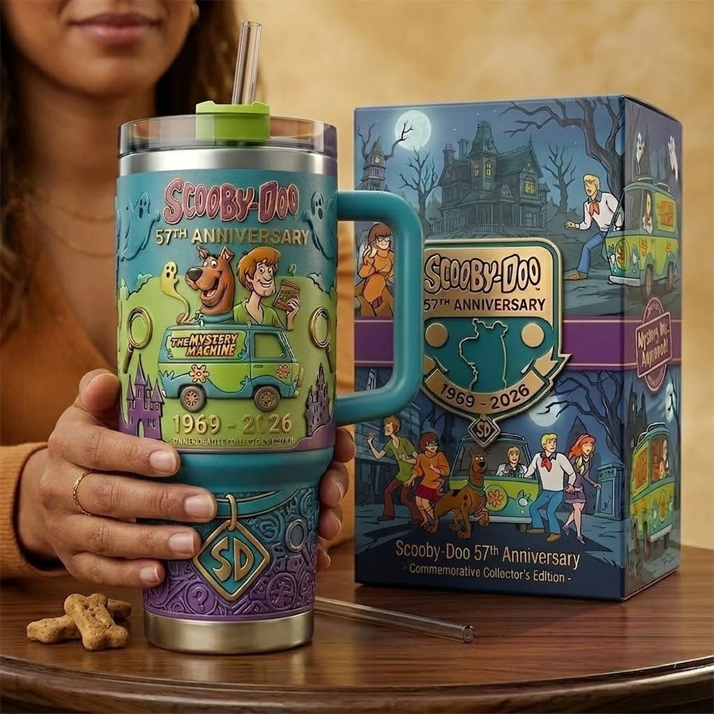 Scooby-Doo 57th Anniversary 1969-2026 Tumbler - Detail View
