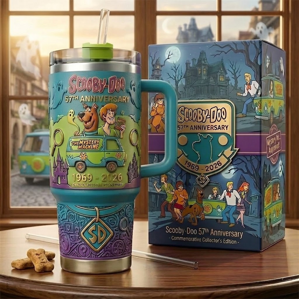 Scooby-Doo 57th Anniversary 1969-2026 Tumbler - Front View