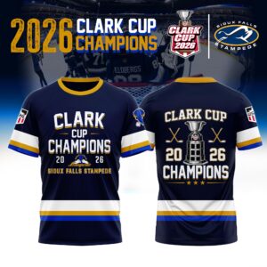 Sioux Falls Stampede Clark Cup Champions 2026 T-Shirt