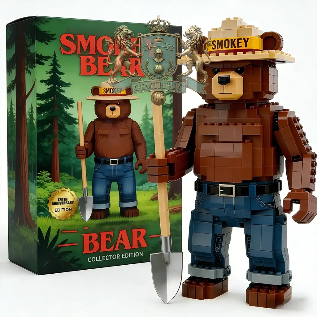 Smokey Bear 120th Anniversary Building Bricks Set - Front View