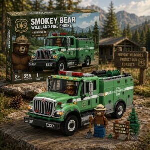Smokey Bear Wildland Fire Engine Building Set