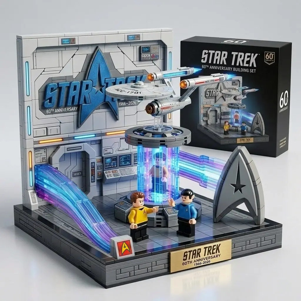 Star Trek 60th Anniversary 1966-2026 Building Set - Front View