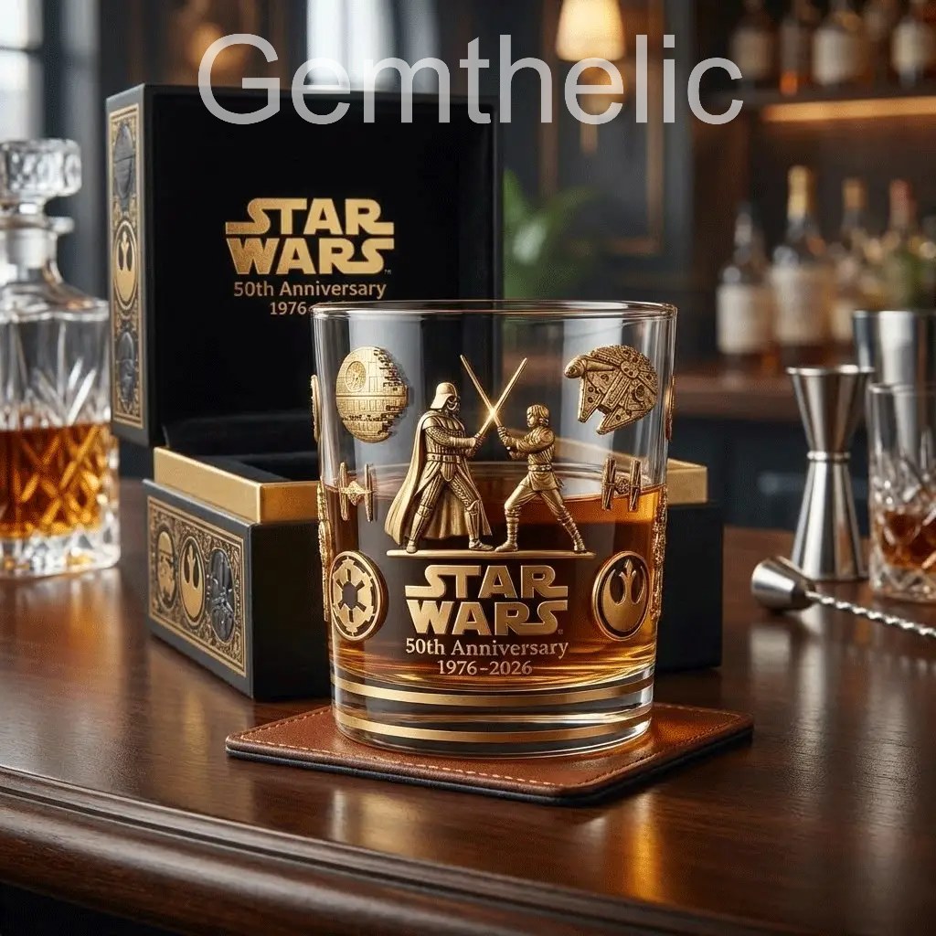 Star Wars 50th Anniversary Whiskey Glass - Detail View