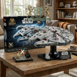 Star Wars 50th Anniversary Millennium Falcon Building Bricks Set