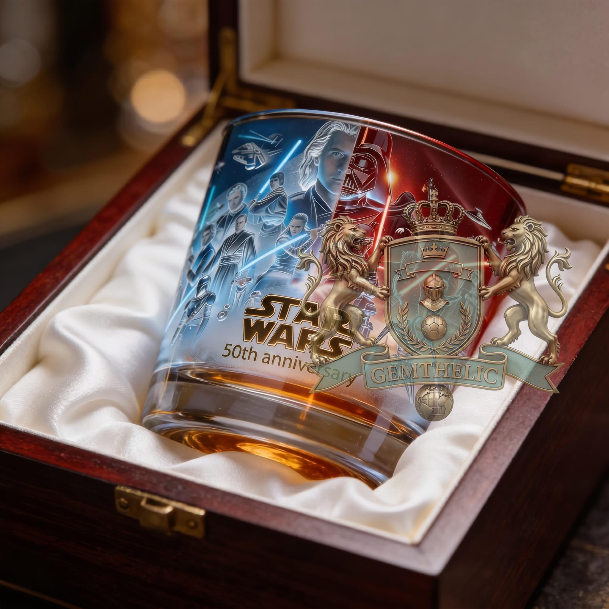 Star Wars 50th Anniversary Whiskey Glass - Front View