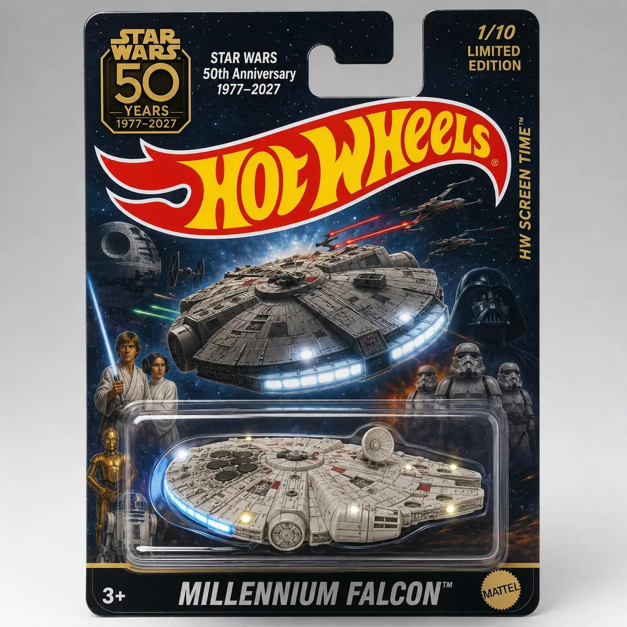 Star Wars Millennium Falcon 50th Anniversary Hot Wheels - Front View