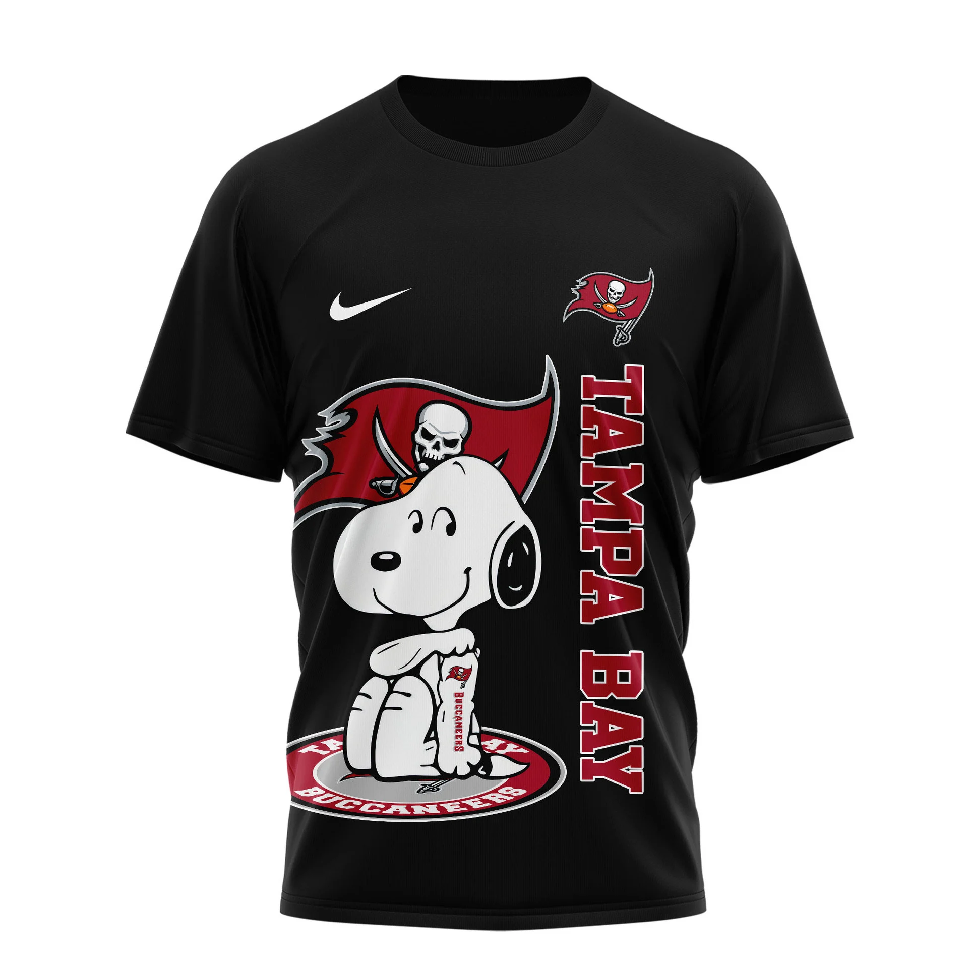 Tampa Bay Buccaneers Snoopy Yes I'm Old But I Saw T-Shirt - Detail View
