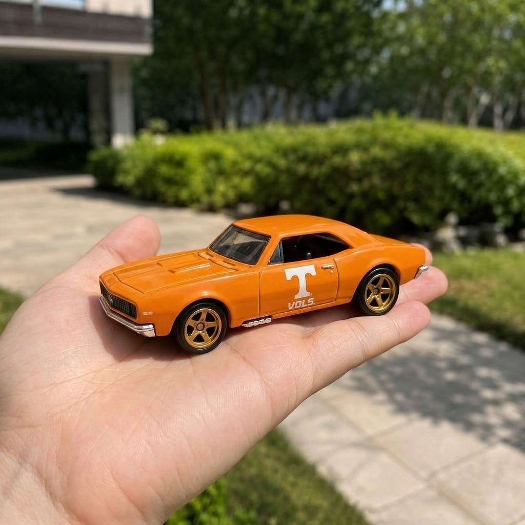 Tennessee Volunteers 135th Anniversary Hot Wheels Car - Detail View