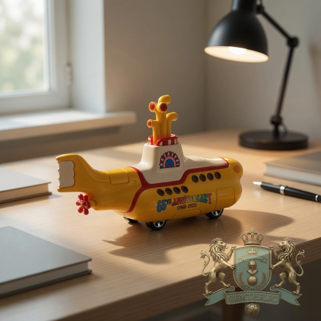 The Beatles Yellow Submarine 65th Anniversary Hot Wheels Toy Submarine - Detail View