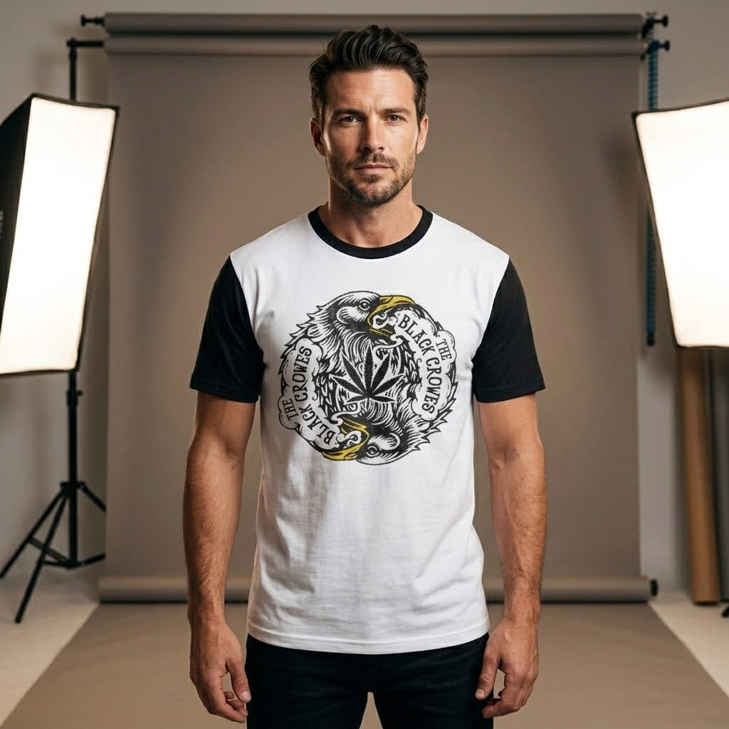 The Black Crowes Southern Hospitality Tour Eagle Cannabis Leaf T-Shirt - Detail View