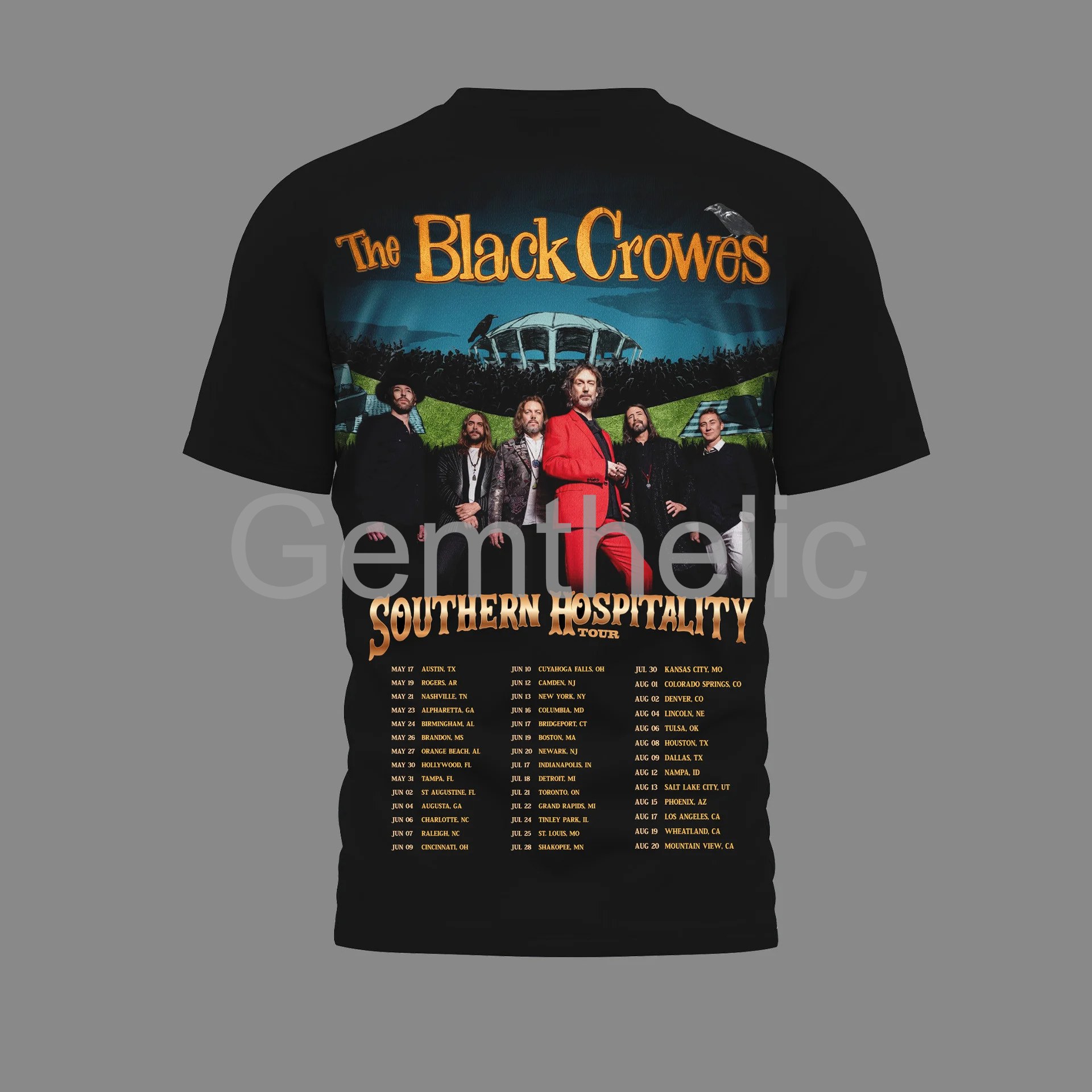 The Black Crowes Southern Hospitality Tour T-Shirt