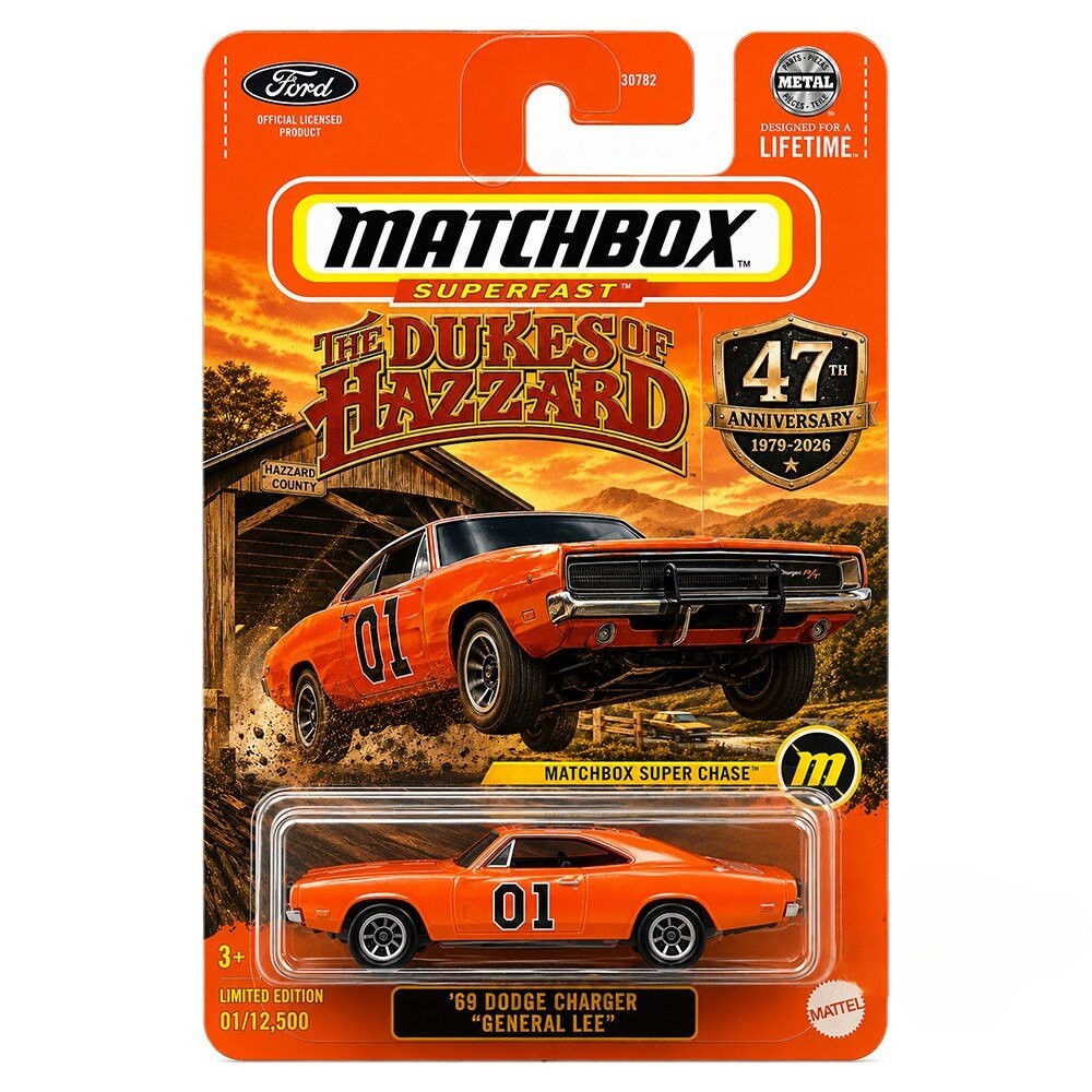 The Dukes of Hazzard General Lee 47th Anniversary Diecast Car - Detail View
