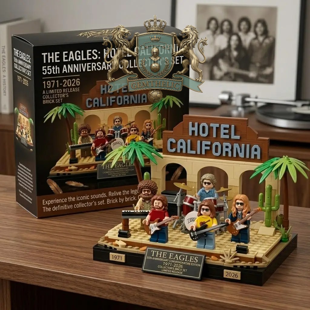 The Eagles 55th Anniversary Hotel California Building Bricks Set - Detail View