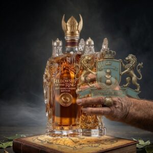 The Fellowship of the Ring 25th Anniversary Whiskey Bottle