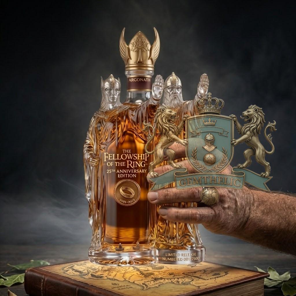 The Fellowship of the Ring 25th Anniversary Whiskey Bottle - Detail View