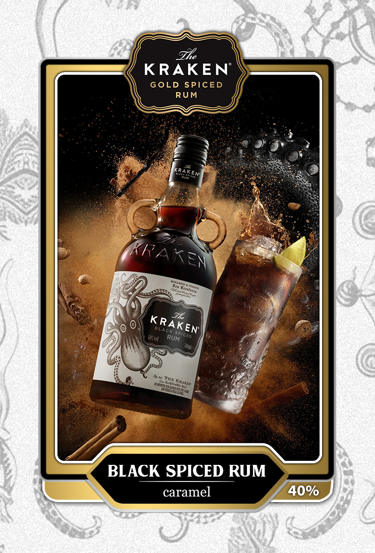 kraken spiced rum Card Box Set - Front View