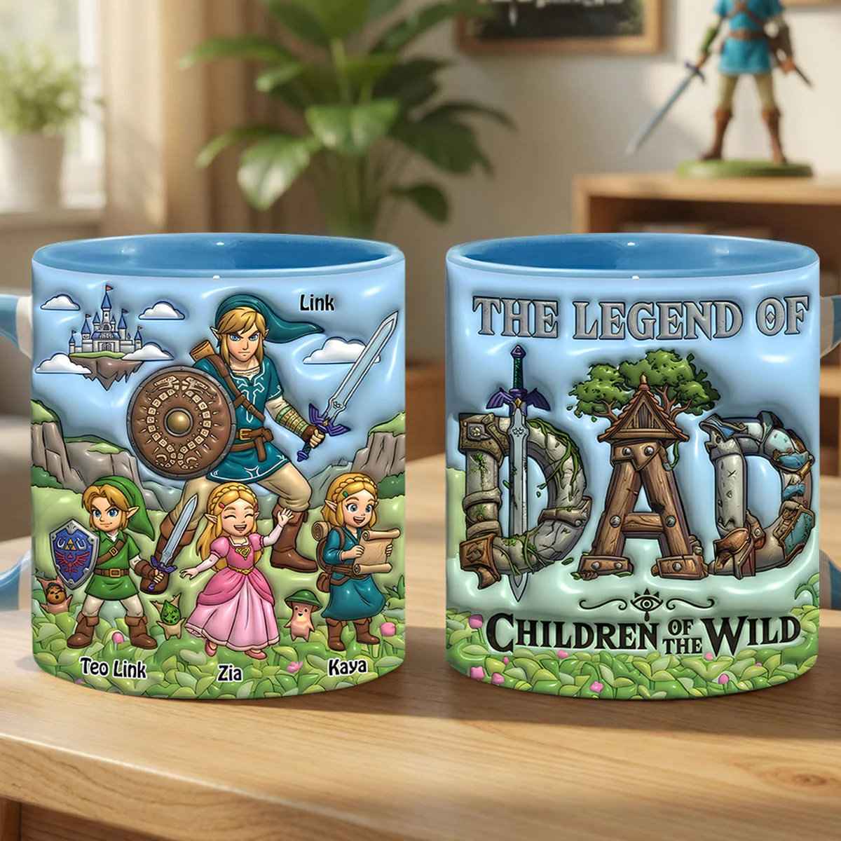 The Legend of Zelda Dad Children of the Wild Personalized Mug - Detail View