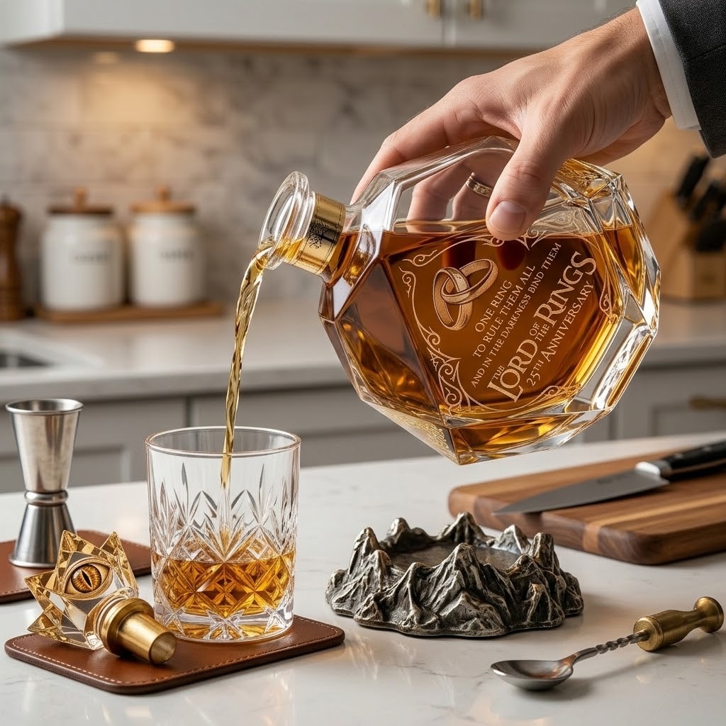 The Lord of the Rings 25th Anniversary One Ring Decanter - Detail View