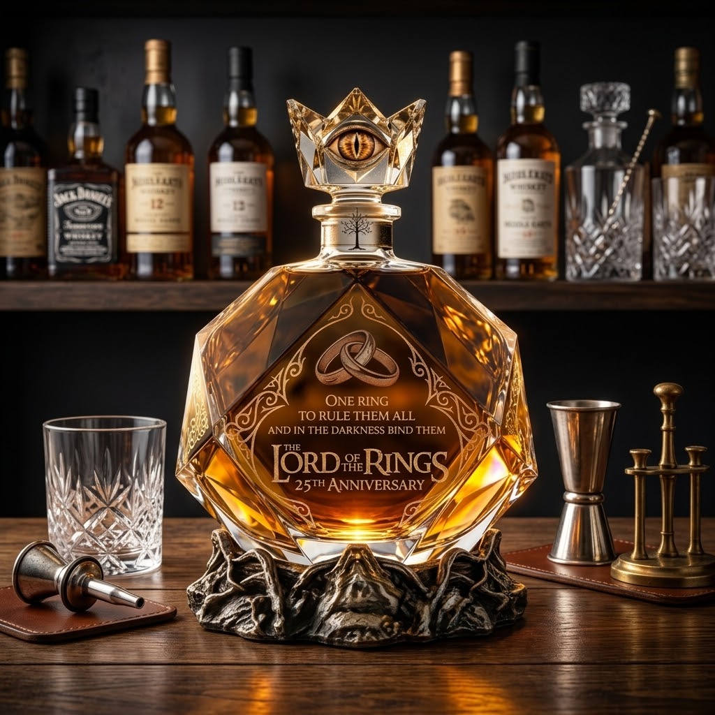 The Lord of the Rings 25th Anniversary One Ring Decanter - Front View