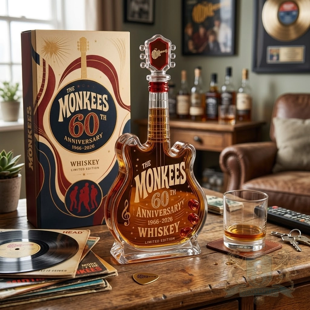 The Monkees 60th Anniversary Limited Edition Whiskey Bottle - Detail View