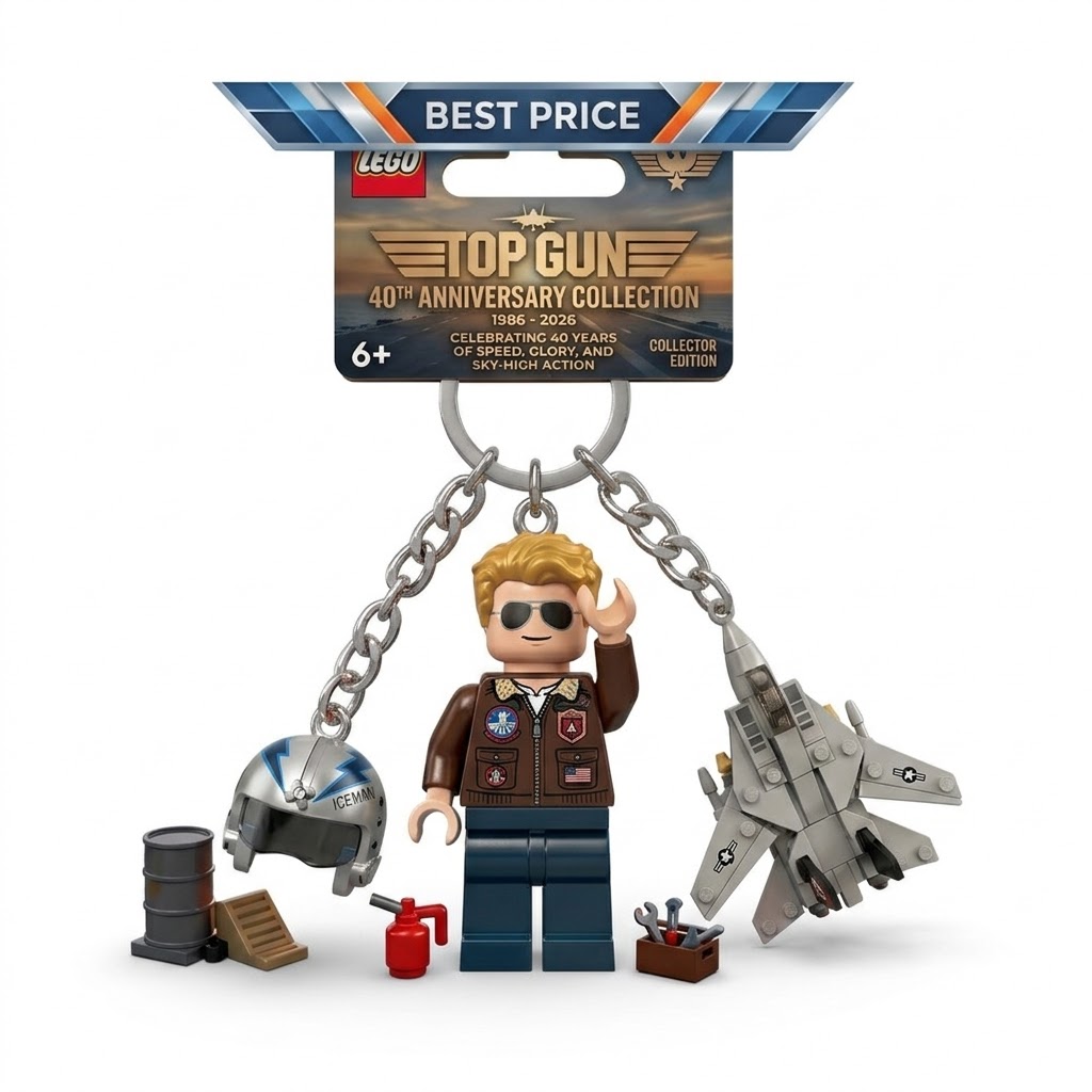 Top Gun 40th Anniversary 1986-2026 Keychain Set - Front View