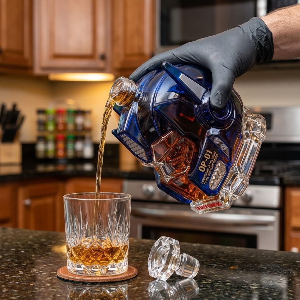 Transformers Optimus Prime Limited Edition Whiskey Bottle - Detail View