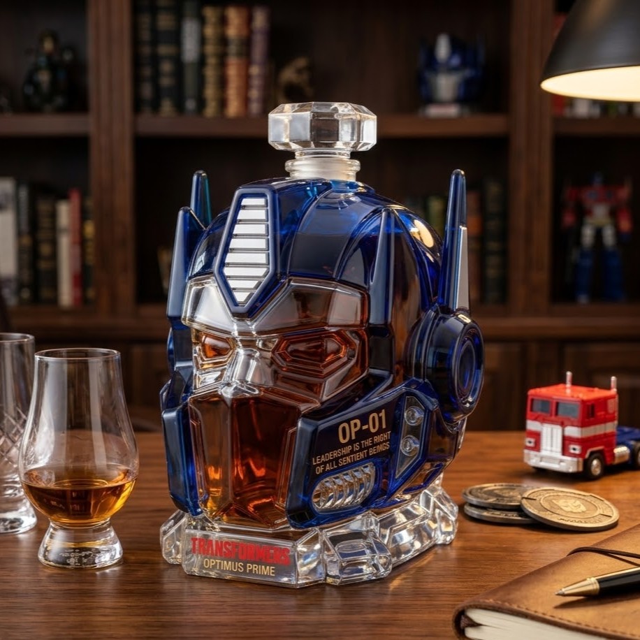 Transformers Optimus Prime Limited Edition Whiskey Bottle - Front View