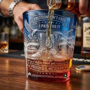 U.S. Veteran 250th Semiquincentennial Edition Whiskey Glass