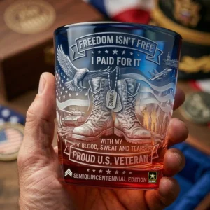 U.S. Veteran 250th Semiquincentennial Edition Whiskey Glass