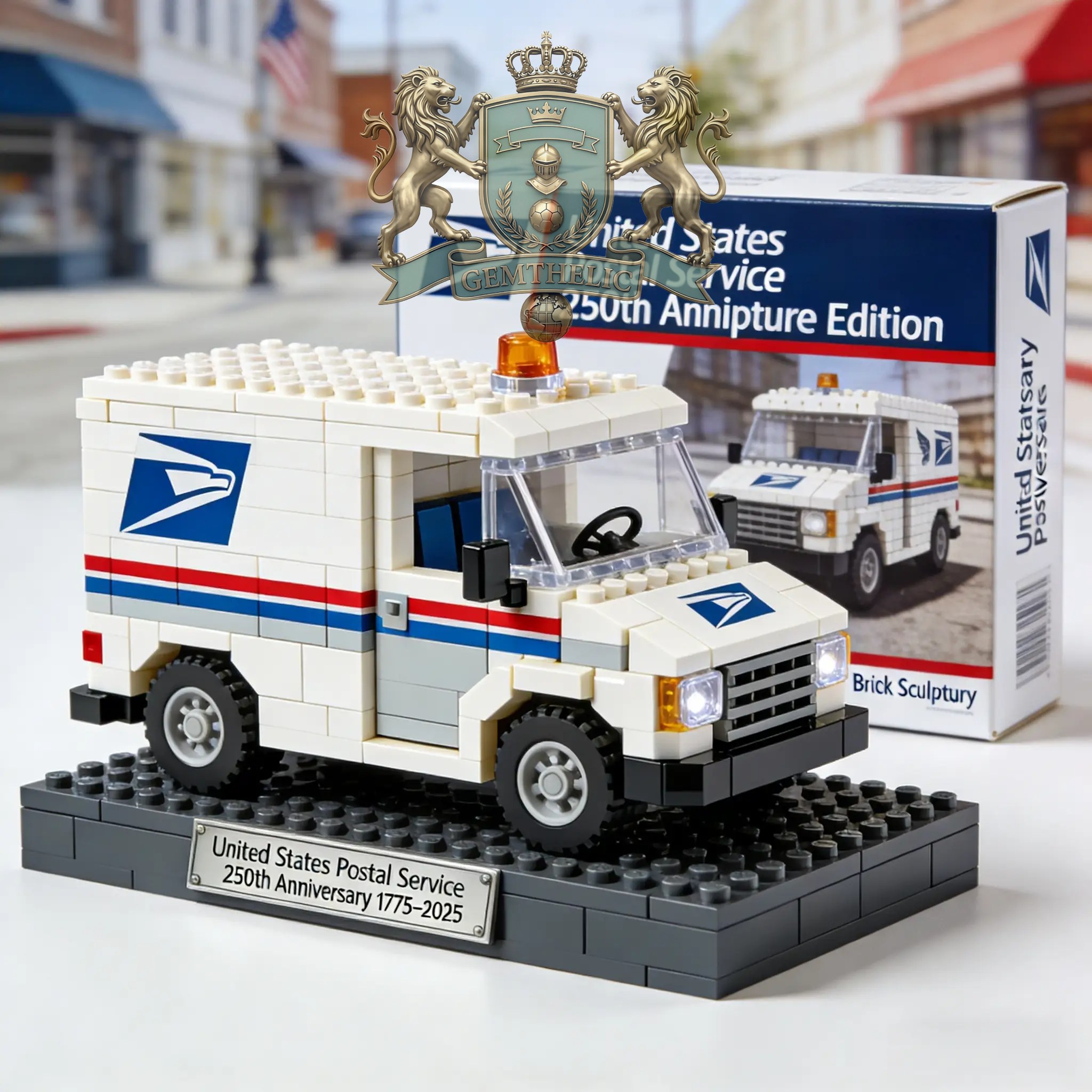 United States Postal Service 250th Anniversary Building Bricks Set - Front View