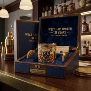 West Ham United 131 Years Anniversary Whiskey Glass