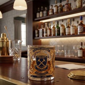 West Ham United 131 Years Anniversary Whiskey Glass