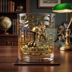 William Jackson The Veteran The Myth The Legend Whiskey Glass