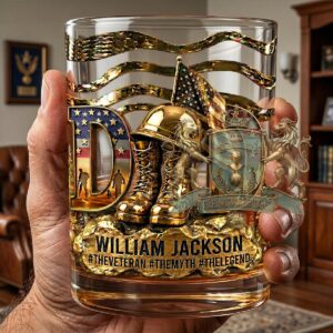 William Jackson The Veteran The Myth The Legend Whiskey Glass