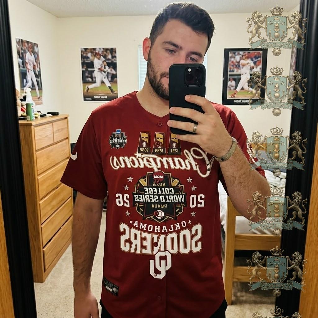 Oklahoma Sooners 2026 College World National Champions Baseball Jersey
